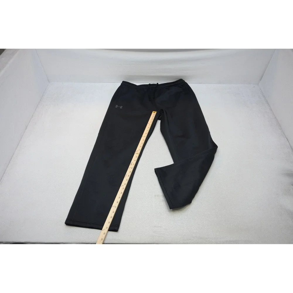 Under Armour Sweatpants Men 2XL Black Fleece Lined Loose Fit Excellent Athletic